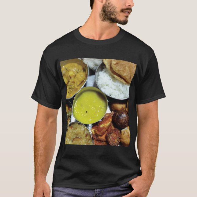 Camiseta Comida vegetal indiana (Frente)