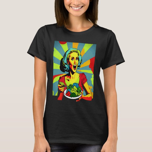 Camiseta Comida Vegetariana  Pop Veganismo  2 (Frente)