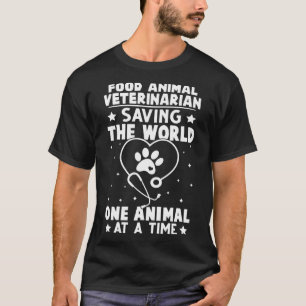 Camiseta Comida Veterinário Animal Salvando O Animal Do Mun
