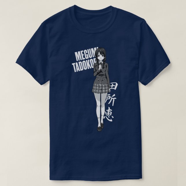 Camiseta Comida Wars Megumi Tadokoro Kanji (Frente do Design)