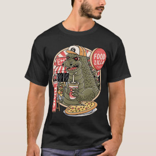 CAMISETA COMIDA ZILLA PIZZA KAWAII ANIME FASHION JAPONESE S