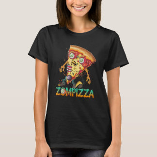Camiseta Comida Zombie Pizza Zompizza Dia de as Bruxas engr