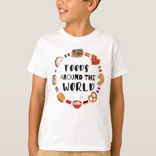 Camiseta Comidas em todo o mundo