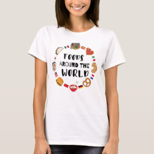 Camiseta Comidas em todo o mundo