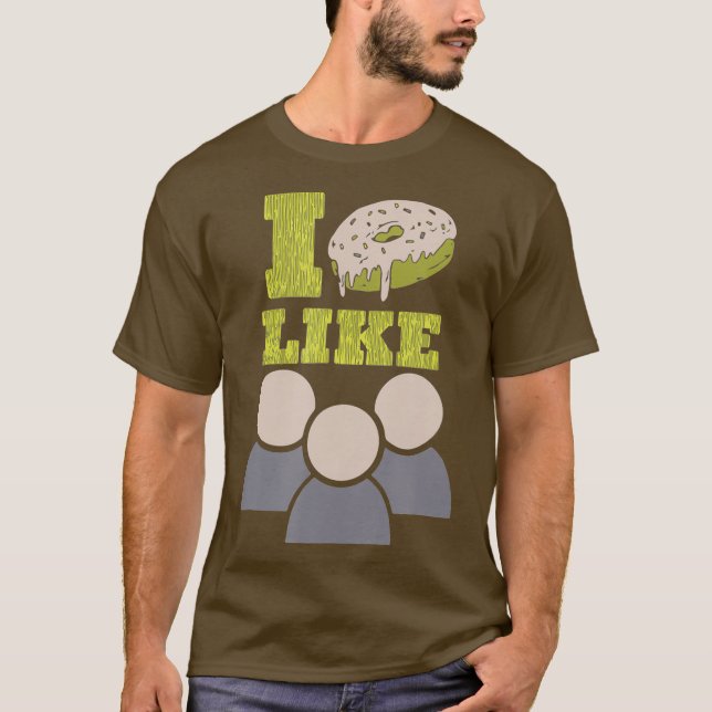 Camiseta Comidas Engraçadas, Eu Rosquinha Como Pessoas (Frente)