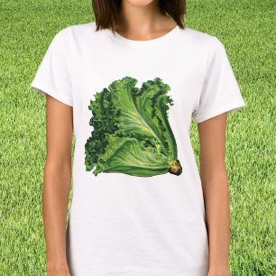 Camiseta Comidas Vintage, Produtos Hortícolas de Folha Ver