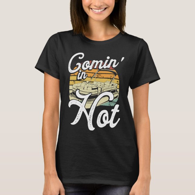 Camiseta Comin In Hot Backprint Pontoon Boat (Frente)