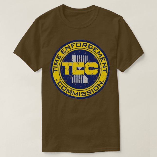 Camiseta Comissão de Aplicação de Tempo do Timecop (Frente do Design)