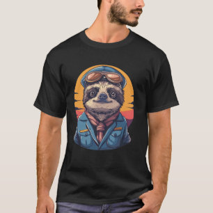 Camiseta Comissário de Bordo Preguiçoso e Divertido de Preg