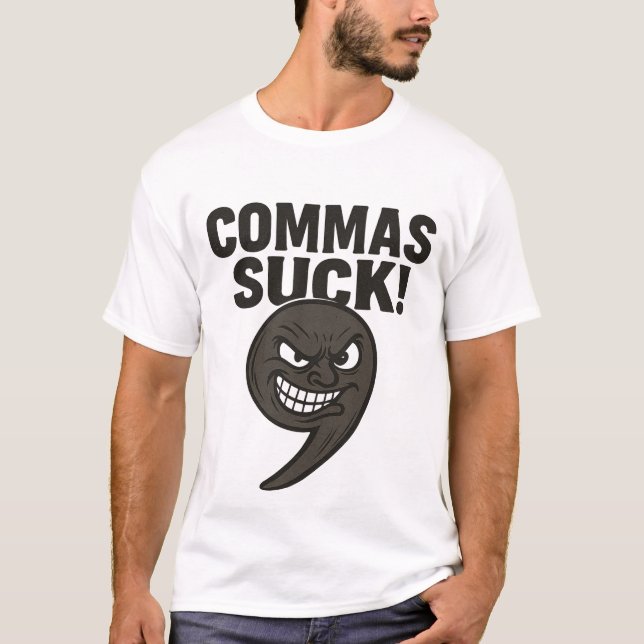 Camiseta comma, editing, editor, book (Frente)