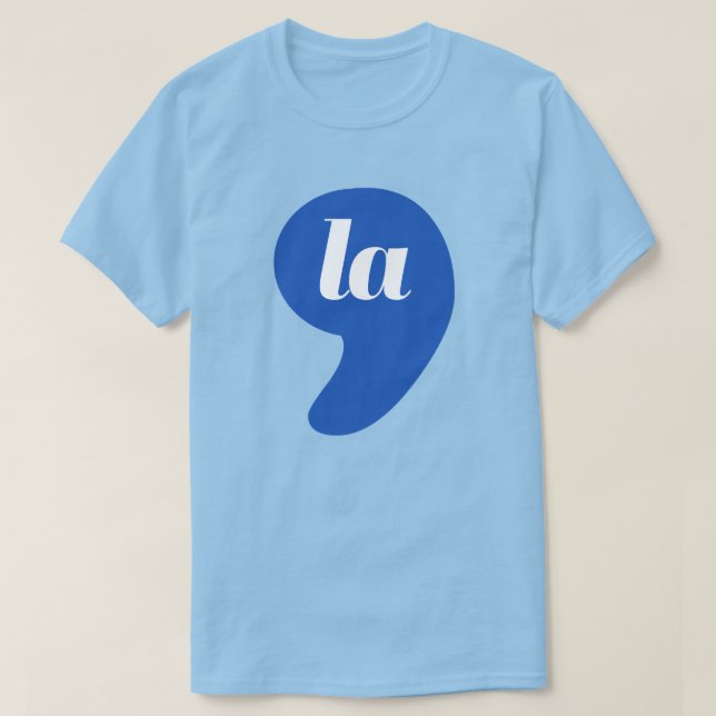 Camiseta Comma La - Kamala Blue (Frente do Design)
