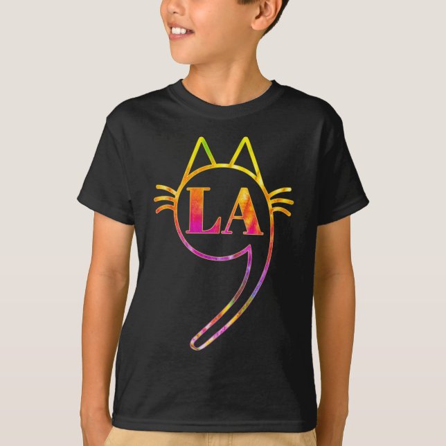 Camiseta Comma La Kamala Cat Tie Dye Retro Harris 2024 Wome (Frente)