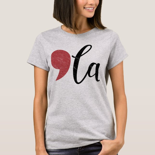 Camiseta "comma-la" Kamala Harris para o Presidente 2024 (Frente)