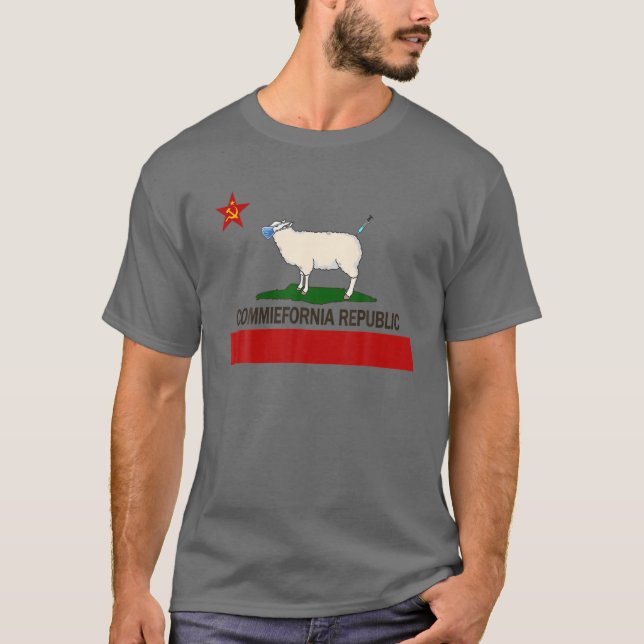 Camiseta Commiefornia Republic California State Flag Funny (Frente)