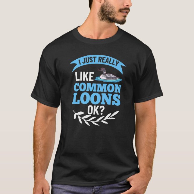 Camiseta Common Loon Bird Ducks  Cute (Frente)