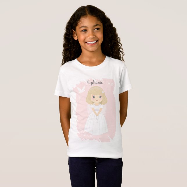 Camiseta Communion Dove Blonde Girl (Frente Completa)