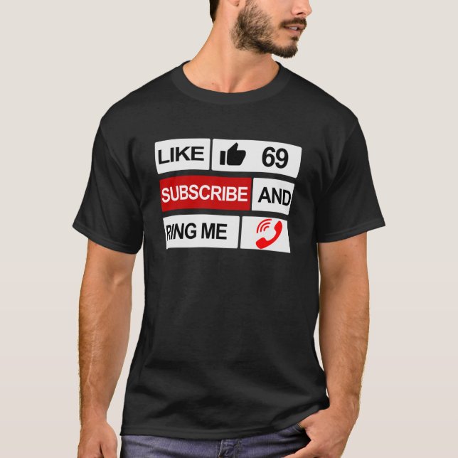 Camiseta Como 69 Inscrever-se e tocar-me (Frente)
