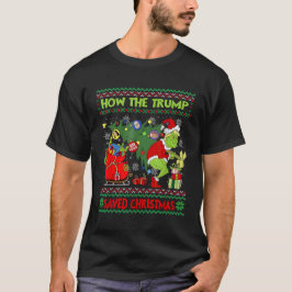 Camiseta Como A Trump Salvou O Natal Engraçado Trump 2024