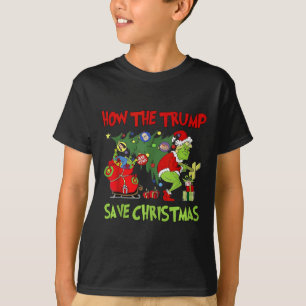 Camiseta Como A Trump Salvou O Natal Engraçado Trump Christ