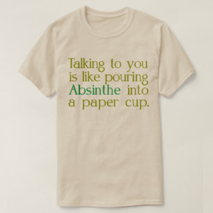 Camiseta Como Absinthe Em Um Papel CUp