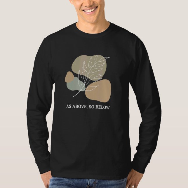 Camiseta Como Acima, Abaixo, A Abstrato De Bruxaria Aesthe (Frente)