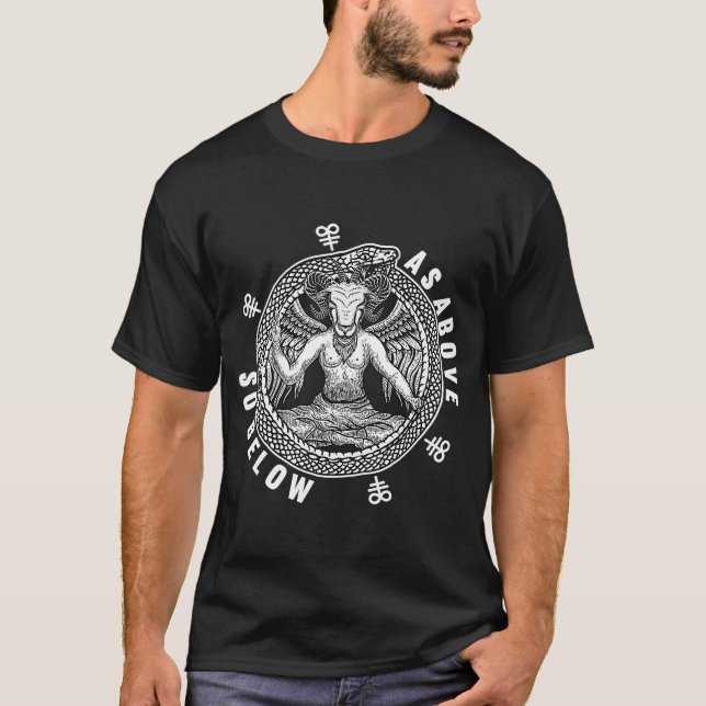 Camiseta Como Acima, Abaixo Da Satã, Leviathan Cross (Frente)