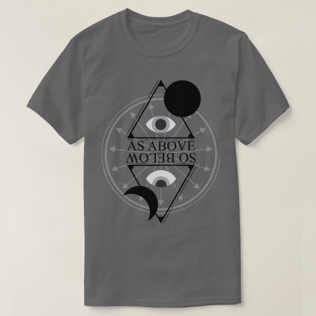 Camiseta Como Acima, Abaixo de 12 (Frente do Design)