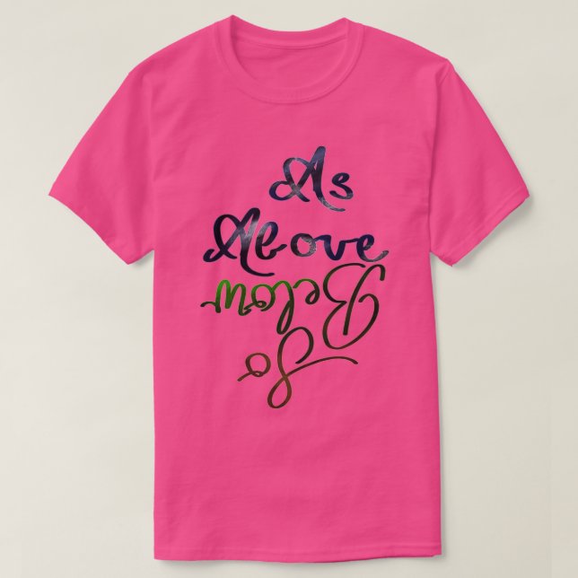 Camiseta Como acima, abaixo de 6 (Frente do Design)