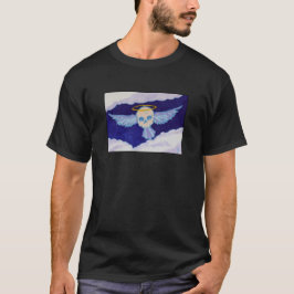 Camiseta Como Acima do Anjo Caveira Pássaro