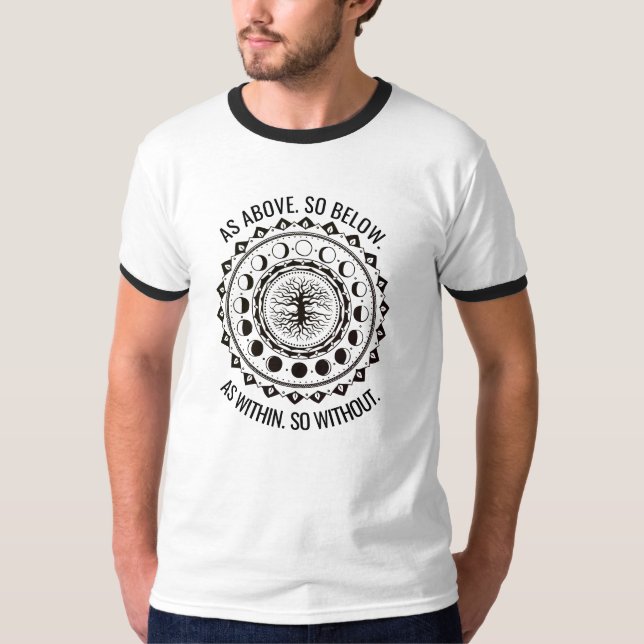 Camiseta Como acima. Tão abaixo. Como dentro. Tão sem (Frente)