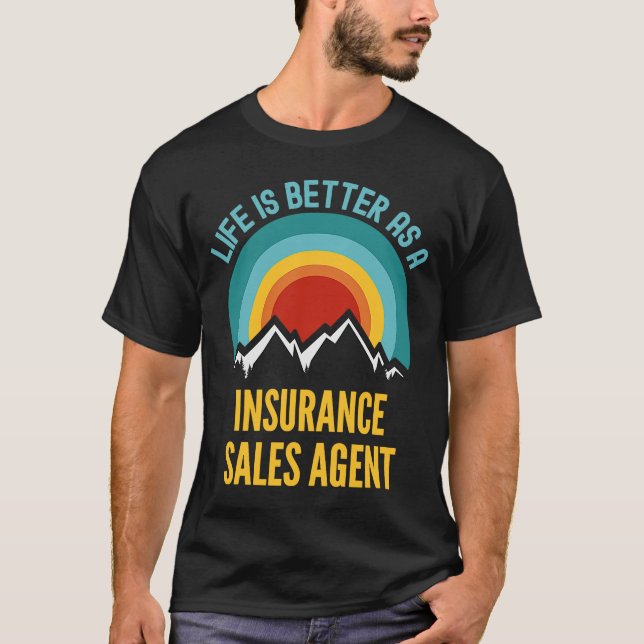 Camiseta Como agente de vendas de seguros (Frente)