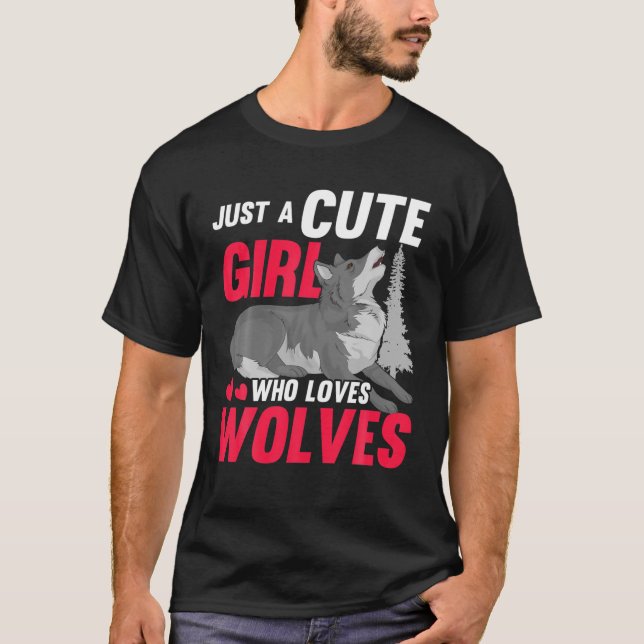 Camiseta Como As Mulheres Que Adoram Lobos São Uma Menina B (Frente)