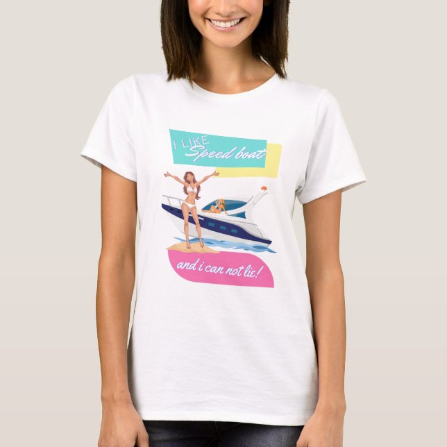 Camiseta como barco a velocidade (Frente)