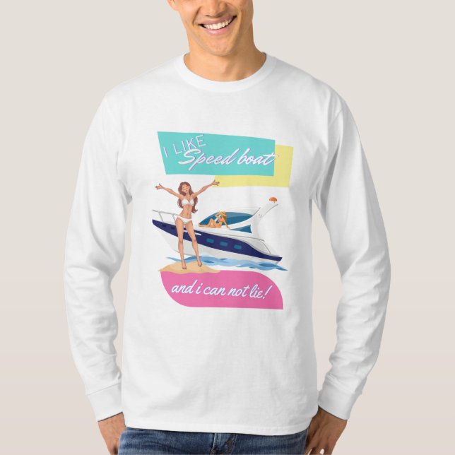 Camiseta como barco a velocidade (Frente)