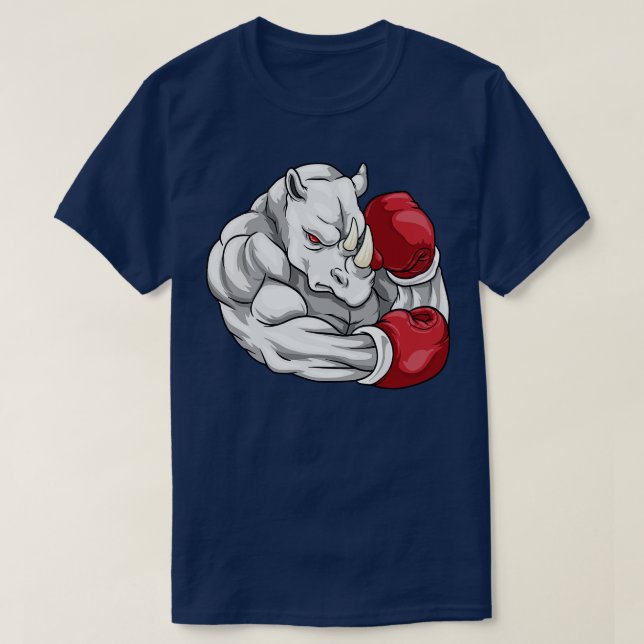 Camiseta como boxer com luvas de boxe (Frente do Design)