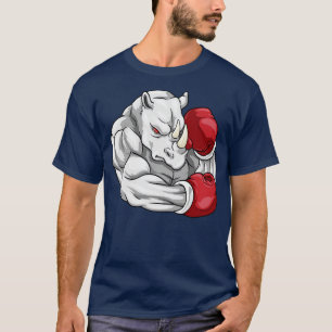 Camiseta como boxer com luvas de boxe
