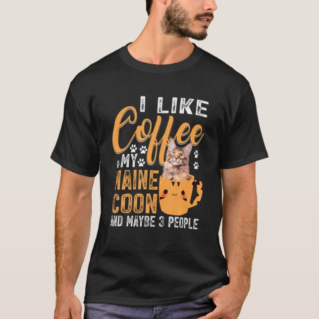 Camiseta Como Café, Meu Lua Maine E Talvez 3 Pessoas (Frente)