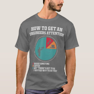 Camiseta Como chamar a atenção de engenheiros Piadas de eng