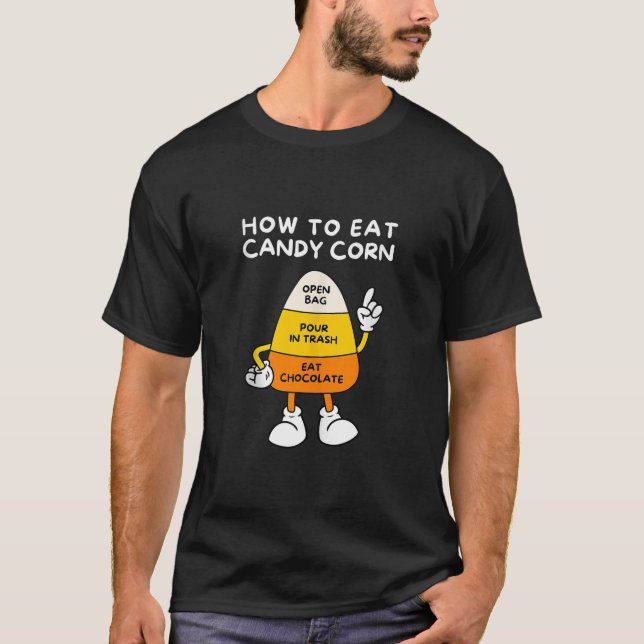 Camiseta Como Comer Dia de as Bruxas engraçado W De Sobreca (Frente)