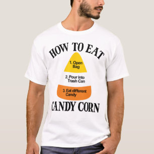 Camiseta Como Comer Maçã Doce No Halloween Chorando Milho D
