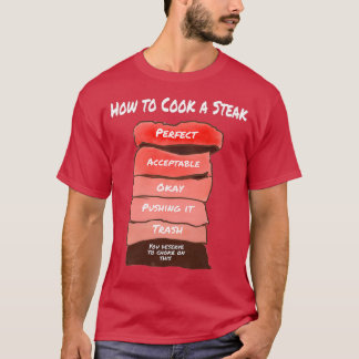 Camiseta Como cozinhar um bife