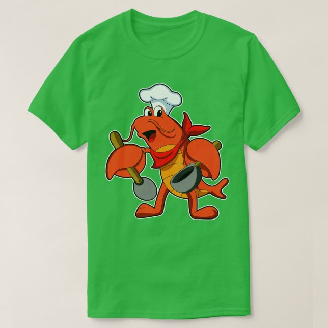 Camiseta como cozinheiro com colher de Wooden (Frente do Design)
