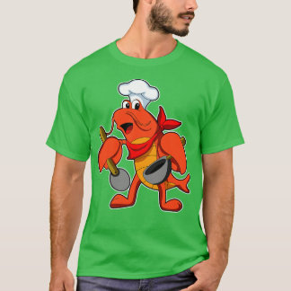Camiseta como cozinheiro com colher de Wooden