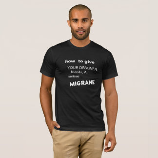 CAMISETA COMO DAR AOS SEUS AMIGOS DE DESIGNER UMA MIGRAINA