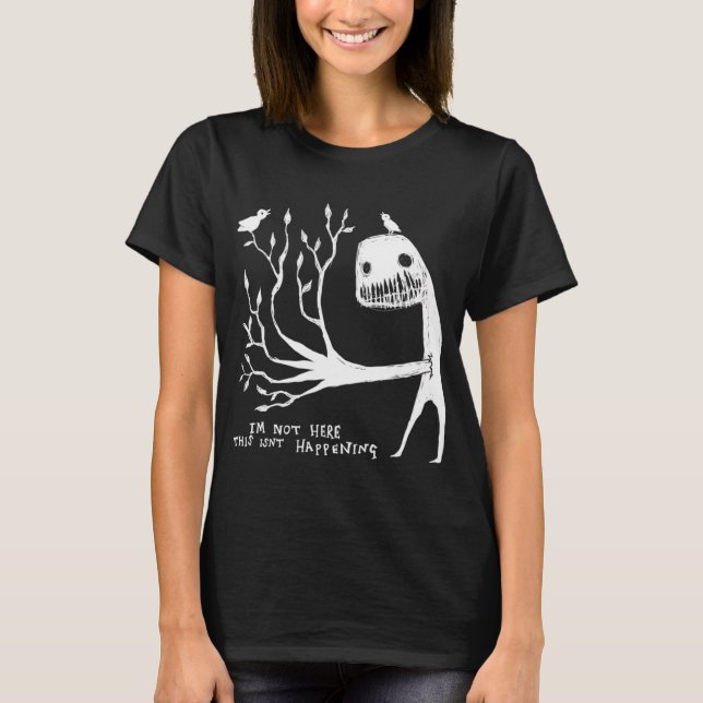 Camiseta Como Desaparecer Completamente - Letras Ilustradas (Frente)