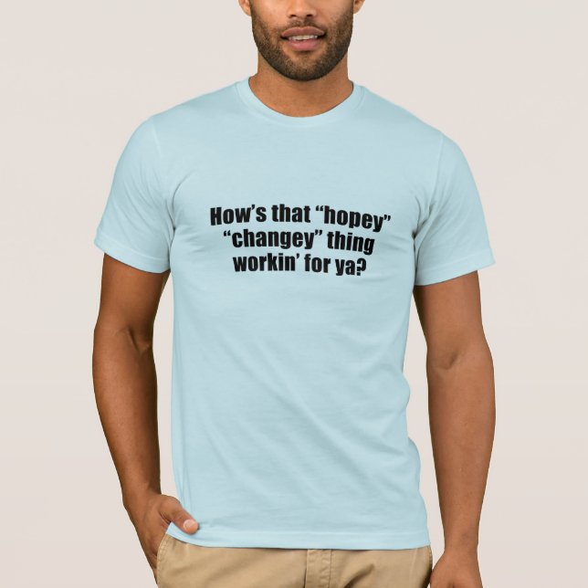 Camiseta Como é esse workin da coisa do changey do hopey (Frente)