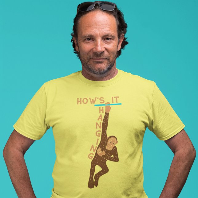 Camiseta Como ele está mudando o gráfico do macaco bonito (Criador carregado)