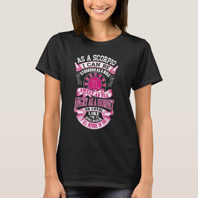 Camiseta Como Escorpião, Nasci Como Uma Mula Irritada Como  (Frente)