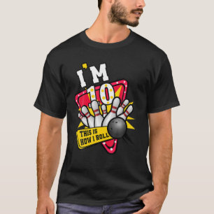 Camiseta Como eu dou à luz à Boliche de aniversário de 1