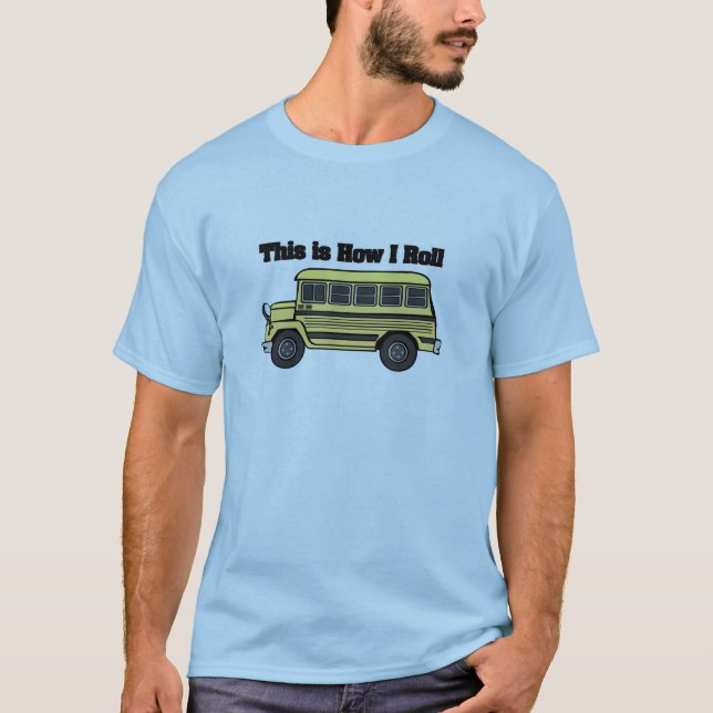 Camiseta Como eu faço (ônibus escolar) (Frente)